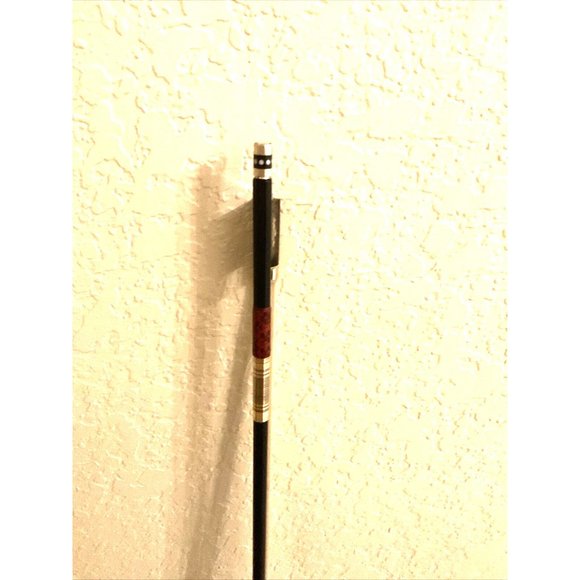 Professional Black Carbon Fiber Violin Bow Gold Parts Lizard Skin Grip 4/4 - Picture 4 of 11